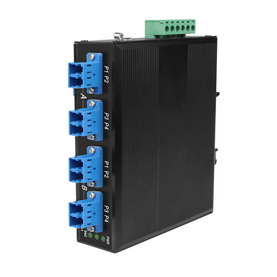 4 Port Fiber Bypass Device Industrial Lc Connector Input de modo único Dc24v