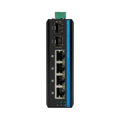 6 portas Gigabit Unmanaged POE Switch com 2 Sfp Fiber Switch DC48V Input