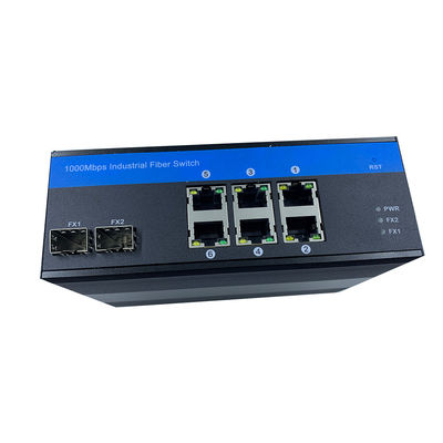 Interruptor de rede endurecido porto dois SFP, interruptor portuário de Gigabit Ethernet da certificação 6 do FCC