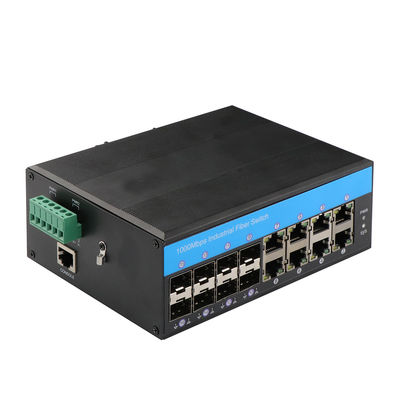 IP40 porto manejável do interruptor 8 com 8 portos da fibra de SFP e 1 porto de console
