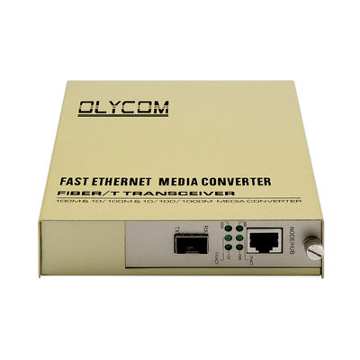 Conversor dos meios da cremalheira do entalhe de SFP, fibra do único modo 1310nm ao conversor dos ethernet