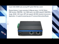 Gigabit Industrial Unmanaged POE Switch 2 Port 1000Mbps SFP Fiber Port