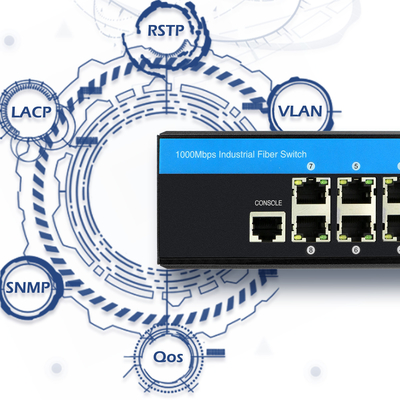 Camada 2 Switche Ethernet gerenciável 8 portas PoE Gigabit 802.3Af/a 240W Baseado em CE