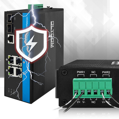 Web Gerenciado Outdoor POE Switch 4 Port 2.5G Fibra endurecida Ethernet Para CCTV Video CE