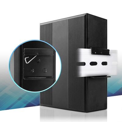 2.5G Comutador PoE endurecido gerenciável Gigabit Ethernet Dual DC48V Entrada 15.4W 30W IP40