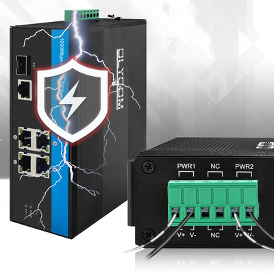 Outdoor PoE Managed Switch Gigabit Ethernet Network 2.5G Fibra dupla de entrada de 48V
