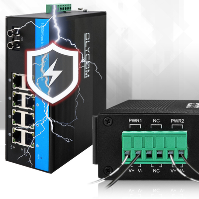 Interruptor controlado do gigabit do ponto de entrada ethernet espertos industriais com primeiro porto
