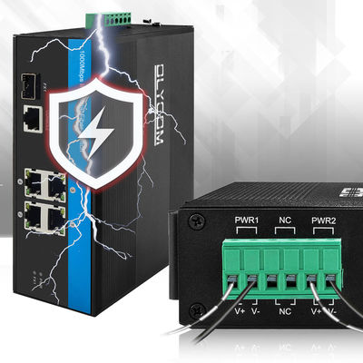 Industrial Smart Managed Ethernet Switch 5-Port Gigabit Network Portos de fibra SFP IP40