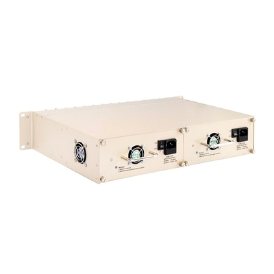 16 Slot Media Converter Rack Chassis 19 polegadas 2U Potência dupla 48V/220V