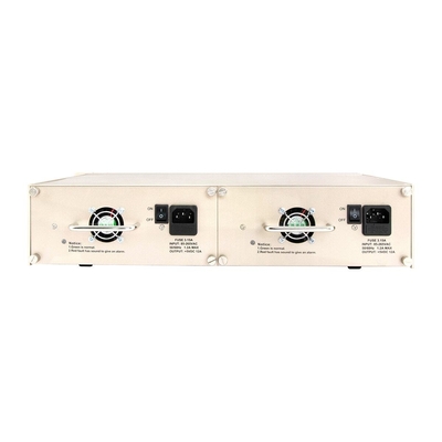 16 Slot Media Converter Rack Chassis 19 polegadas 2U Potência dupla 48V/220V