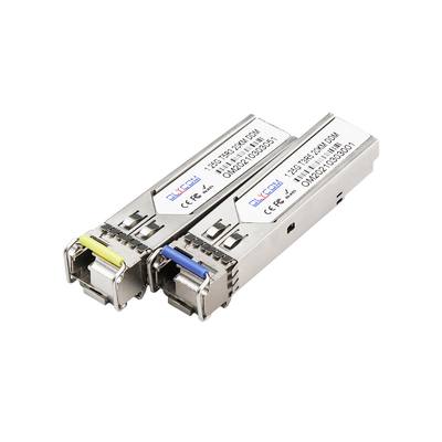 1.25G Módulo SFP de modo único Portão LC 20KM 1310/1550nm WDM DDM Suporte OEM
