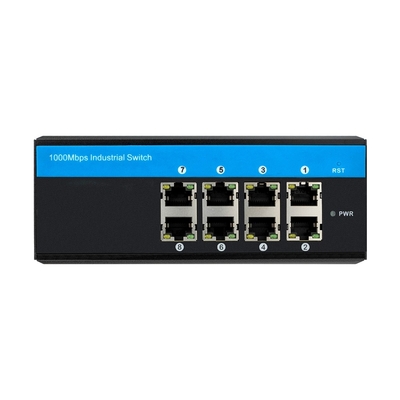 Poder duplo industrial de 8 ethernet Unmanaged portuários do ponto de entrada do interruptor de rede do gigabit
