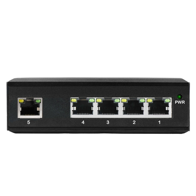 O interruptor Unmanaged portuário Gigabit Ethernet do ponto de entrada 5 Uplink 120W Mini Case áspero