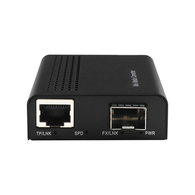 1G 10G cobre não gerenciado SFP+ fibra Ethernet conversor de mídia DC12V com DIP