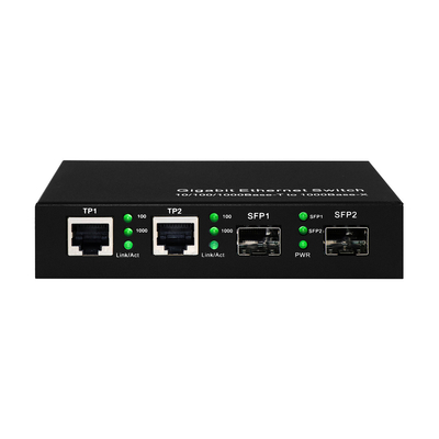 Gigabit Commercial Ethernet Switch 4 Port Sfp Fibra Óptica não gerenciada DC5V