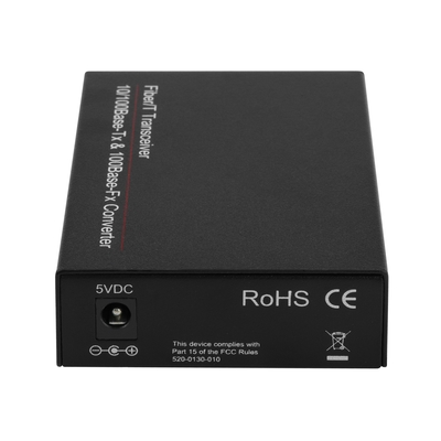 1G SFP Media Converter Gigabit Fibra Óptica Ethernet não gerenciado Mini Size Preto DC5V