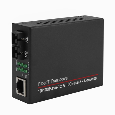Conversor de mídia de fibra óptica Gigabit de modo único Conector SC duplex não gerenciado