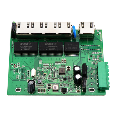 5 Portos E-Mark Switch de rede industrial PCBA Gigabit Baseado não gerenciado 12V 24V