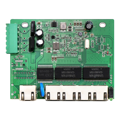 5 Portos E-Mark Switch de rede industrial PCBA Gigabit Baseado não gerenciado 12V 24V