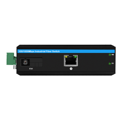 Conversor de mídia Industrial Gigabit Ethernet POE DC48V 30W Estojo robusto econômico