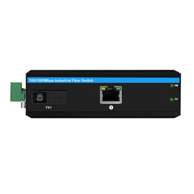 Conversor de mídia industrial POE Gigabit Ethernet DC48V 30W Casca robusta não gerenciada