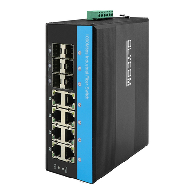 2.5G L2 Managed Switch 8 Port PoE 240W Rede Industrial ERPS MSTP Ring Din Rail CE