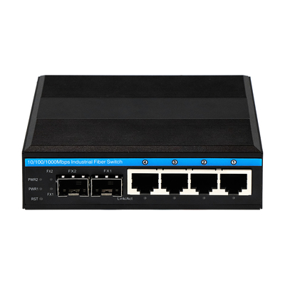 6 portas Gigabit Gerenciado Interruptor de rede endurecido Compacto de tamanho Potência dupla DC12V