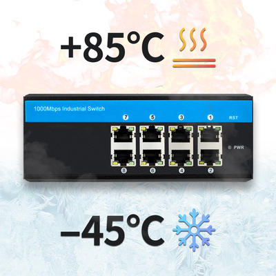 IM-WS080GE 8 portas E-Mark Ethernet Switch Gigabit Din não gerenciado montado 24V entrada