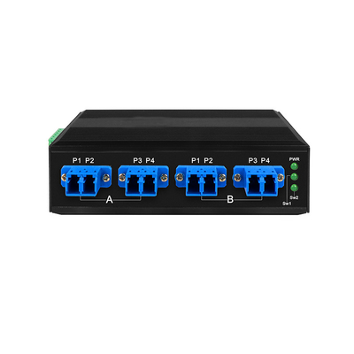 4 Portos OBP Proteção de desvio óptico Sistema de comutação automática DC12V Portos LC de modo único