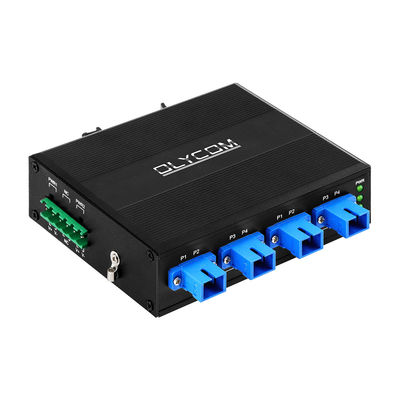 Switch de Bypass Óptico de 4 Portas Conector SC/UPC Simplex 1310/1550nm DC24V Trilho DIN CE