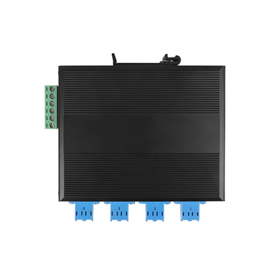 Multimodo 8 Port LC Port Fiber Bypass Switch para Proteção Óptica DIN35 montado