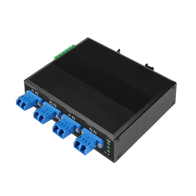 Multimodo 8 Port LC Port Fiber Bypass Switch para Proteção Óptica DIN35 montado
