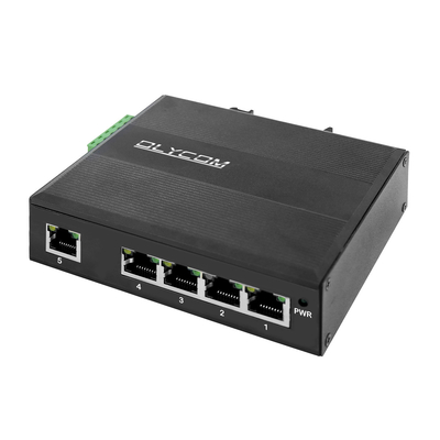 5 portas Rj45 Gigabit Ethernet não gerenciado Switch Ip40 E-Mark Din-Rail Industrial