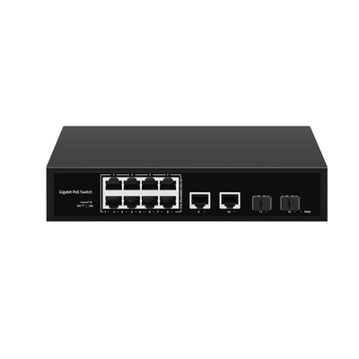 8 portas POE Gigabit Fiber Switch POE Watchdog com 4 portas SFP/RJ45 Uplink 120W
