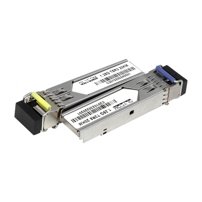 Transceptor de fibra única 20KM 1.25G LC Port 1310nm/1550nm DDM Grau comercial