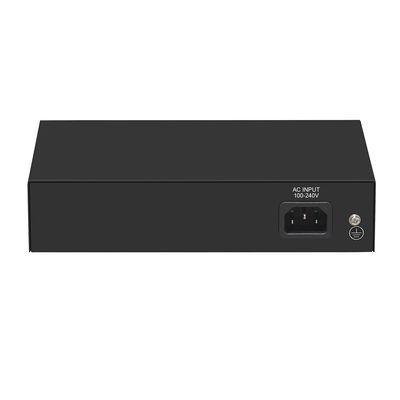 Comutação PoE CCTV Ethernet rápida 4 Portos com 2 Copper Uplink 55W Power Budget AC Input