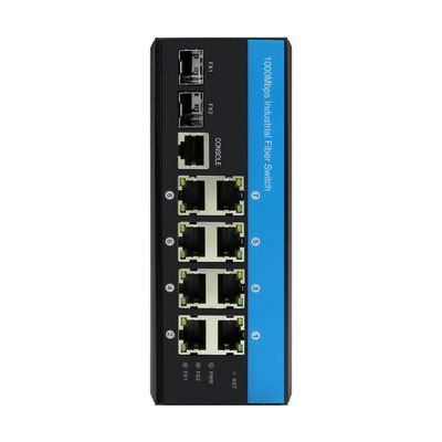 10 portas Gigabit 10/100/1000mbps L2 Gerenciado POE Switch com 2 Sfp para Outdoor