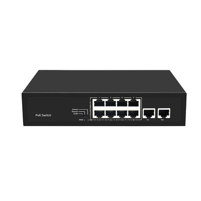 Switch PoE de 8 portas 10/100M Fast Ethernet VLAN Distância PoE de 250 metros Entrada AC Não Gerenciado