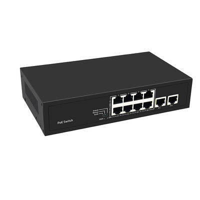 Switch PoE de 8 portas 10/100M Fast Ethernet VLAN Distância PoE de 250 metros Entrada AC Não Gerenciado
