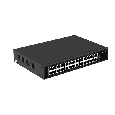 24 portas CCTV Poe Switch Não gerenciado 100M Fast Ethernet Rack Tipo 300W Budget AC Input