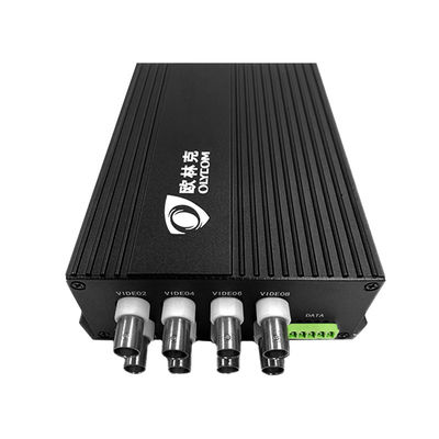 Multifuncional 8 CH HD-AHD/CVI/TVI Fibra para Vídeo Conversor óptico RS485 Dados 20km SM MM
