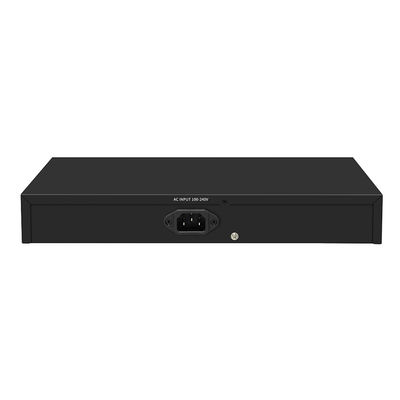 Switch PoE de 16 Portas Distância PoE de 250 Metros 10/100M Suporta Modo VLAN Orçamento de 300W CE