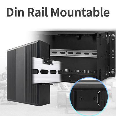 Industrial Unmanaged Poe Switch 5 Port Gigabit Network 15.4W/30W Padrão 120W Din Rail