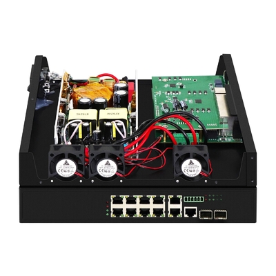 8 Portos Poe Switch com 90W gerenciados 2*2.5Gb portas SFP + 2 portos combinados POE switch de fibra