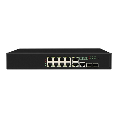 8 Portos Poe Switch com 90W gerenciados 2*2.5Gb portas SFP + 2 portos combinados POE switch de fibra