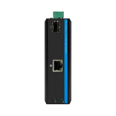 Comutador POE externo Ethernet rápido 2 portas 10/100Mbps 1 fibra RJ45 + 1 sfp Fibra Media Converter