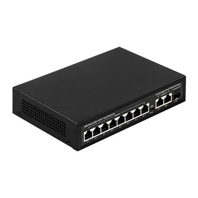 8 Portos POE Switch com 120W de Potência e 250m de Transmissão para CCTV - Unmanaged Fiber Optic POE Switch