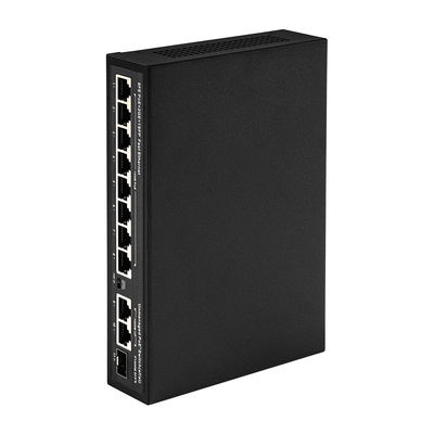 8 Portos POE Switch com 120W de Potência e 250m de Transmissão para CCTV - Unmanaged Fiber Optic POE Switch