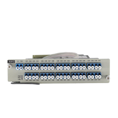 1U rack 100 GHz AWG 40 Longitudes de onda Multiplexing/Demultiplexing Card para sistemas DWDM de alta capacidade