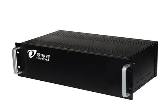 19" 3U 18slots Chassis Fibra de vídeo para conversão de dados Rack Mount Chassis Dual power supply